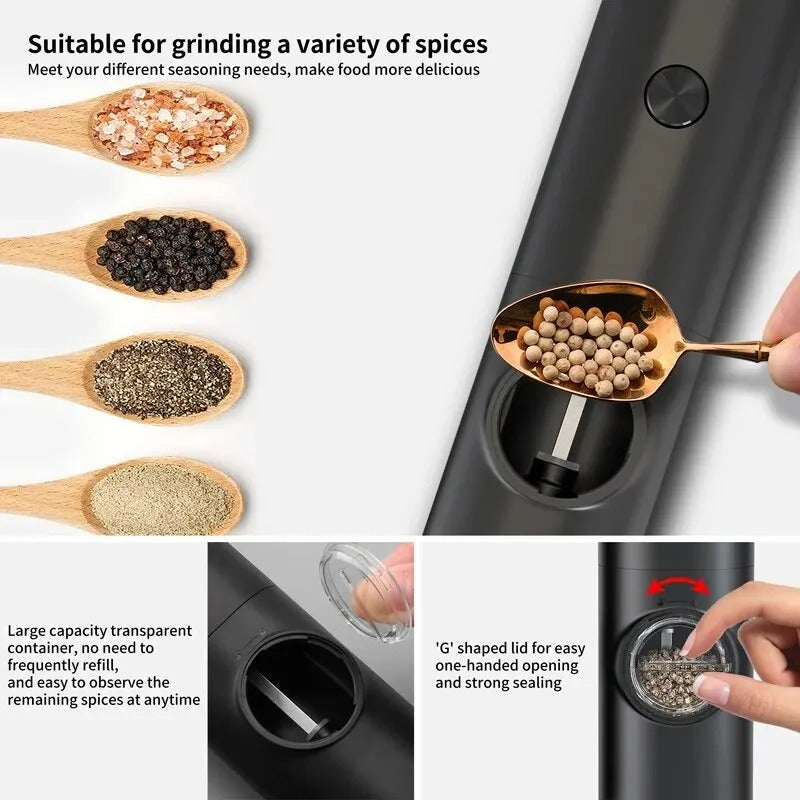 PureSpice Electric Mill- Pepper & Salt Grinder